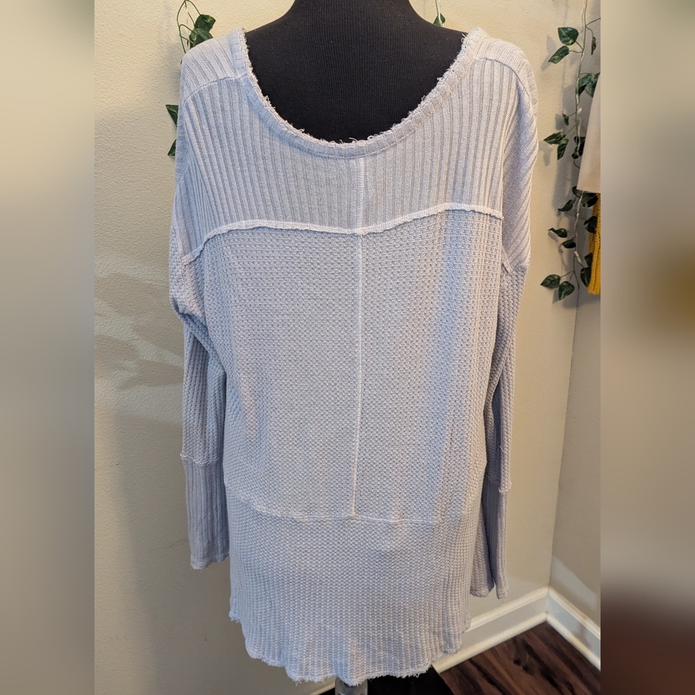 FREE PEOPLE Lavender🪻Thermal Cozy Oversized Sweater - Picture 4 of 7
